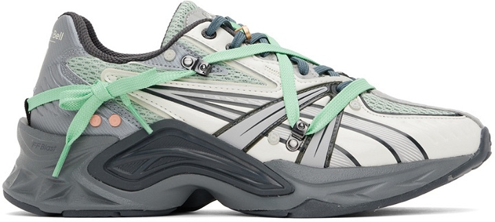 Photo: Andersson Bell Gray & Green Asics Edition Protoblast Sneakers