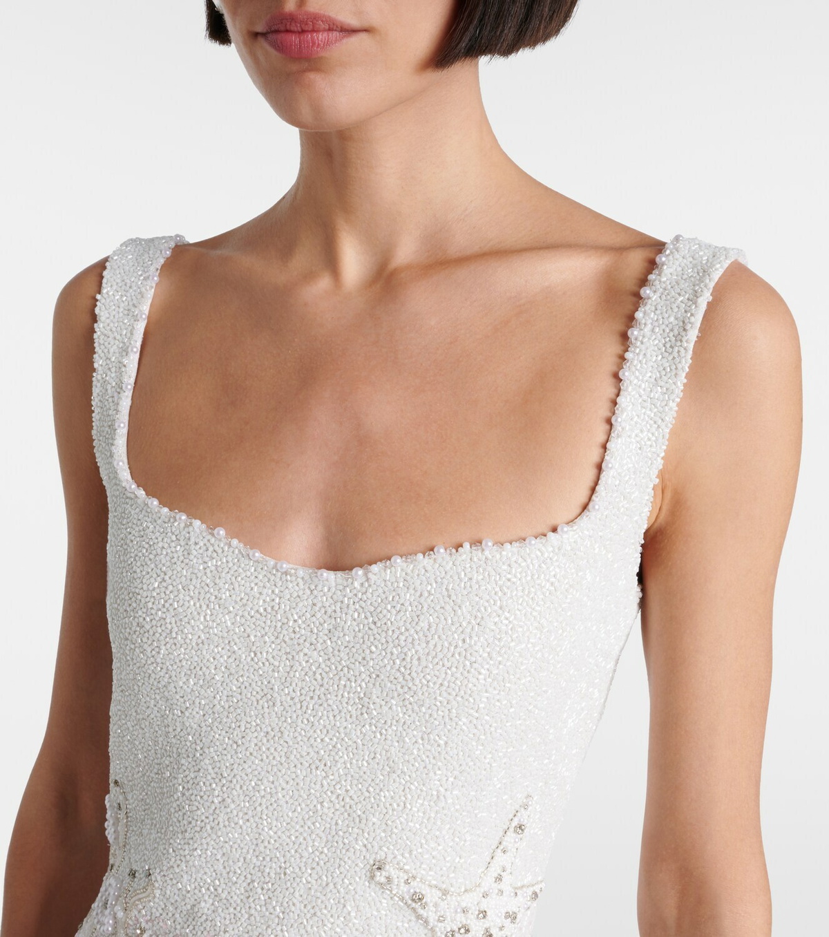 Clio Peppiatt Seashell embellished minidress
