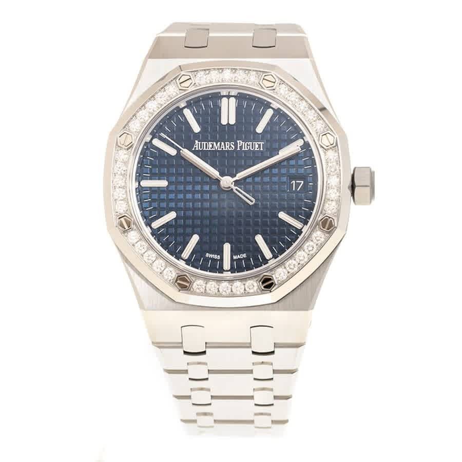 Audemars Piguet Royal Oak ''50th Anniversary'' Automatic Diamond Blue Dial Ladies Watch 15551ST.ZZ.1356ST.02