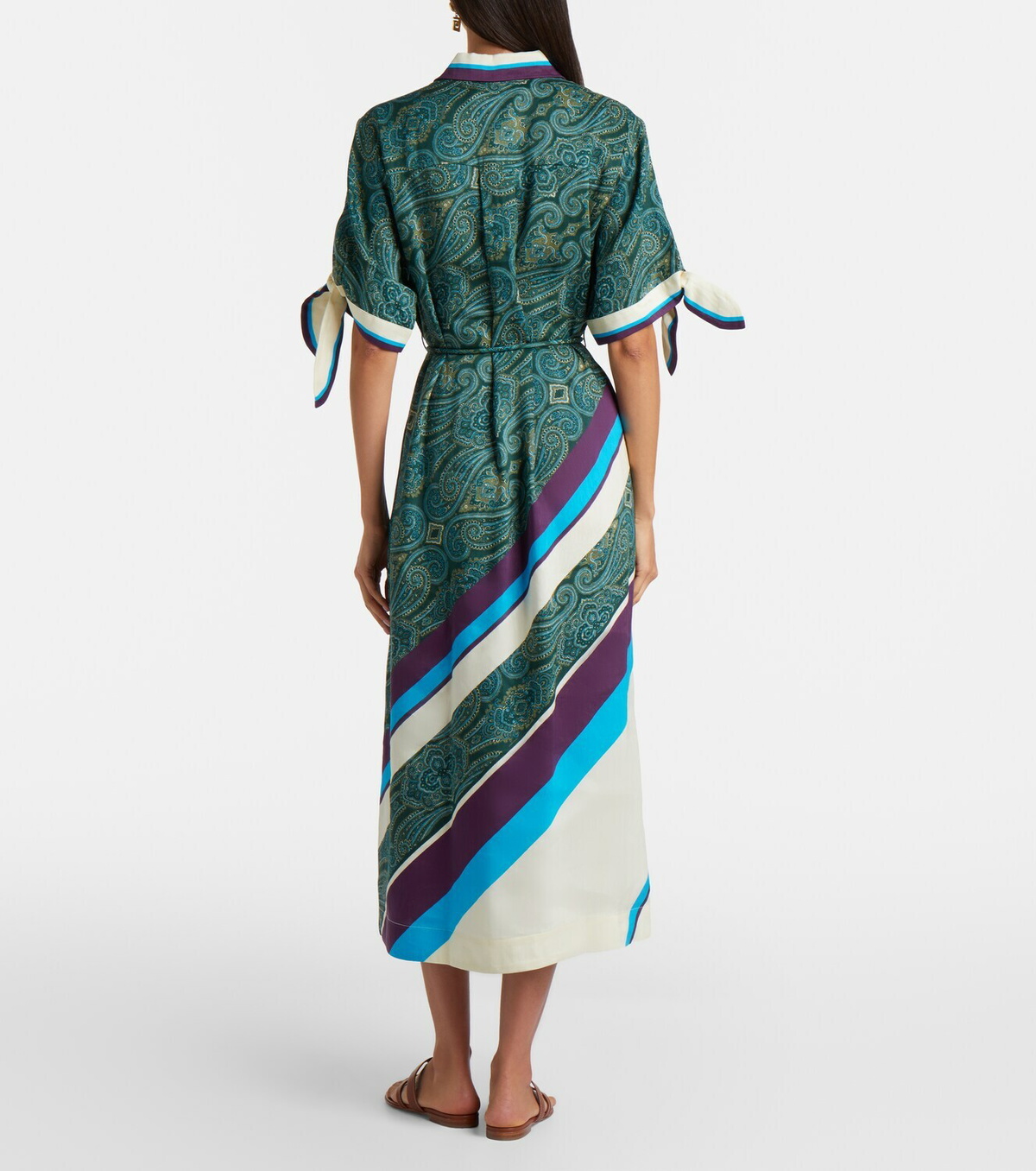Alémais Joni printed linen-blend shirt dress