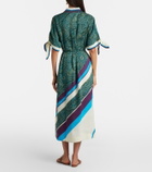 Alémais Joni printed linen-blend shirt dress