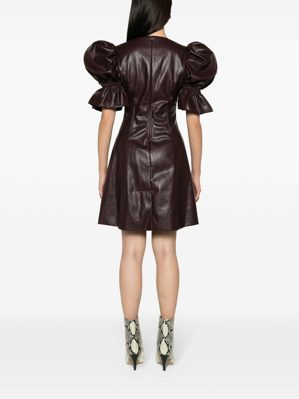 knee length dresses for ladies ROTATE Birger Christensen - Kjoler - Puff Sleeve Mini Dress - Bright White