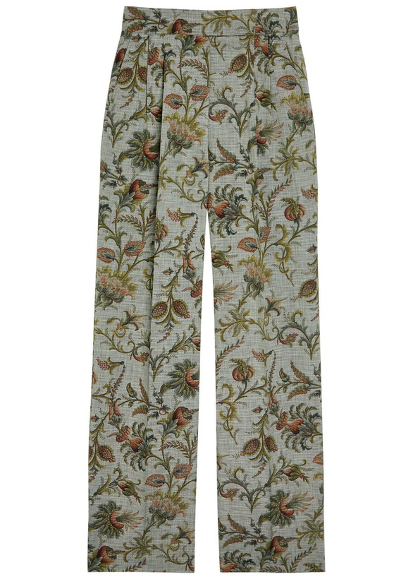 Photo: Etro Patterned Wide-leg Trousers Multicoloured 1