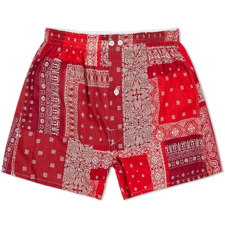 Photo: Anonymous Ism Men's Bandana Patchwork Boxer Short in Red