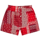 Anonymous Ism Men's Bandana Patchwork Boxer Short in Red