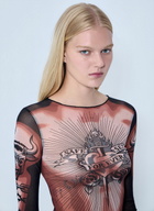 Jean Paul Gaultier Re-Edition Safe Sex Tattoo Longsleeve Top