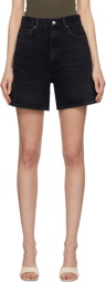 AGOLDE Black Stella Denim Shorts