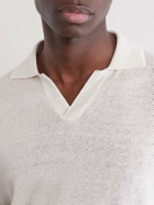 FEDELI - Delta Linen and Cotton-Blend Polo Shirt - Neutrals