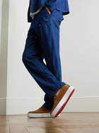 Christian Louboutin - Paqueboat Suede Penny Loafers - Brown