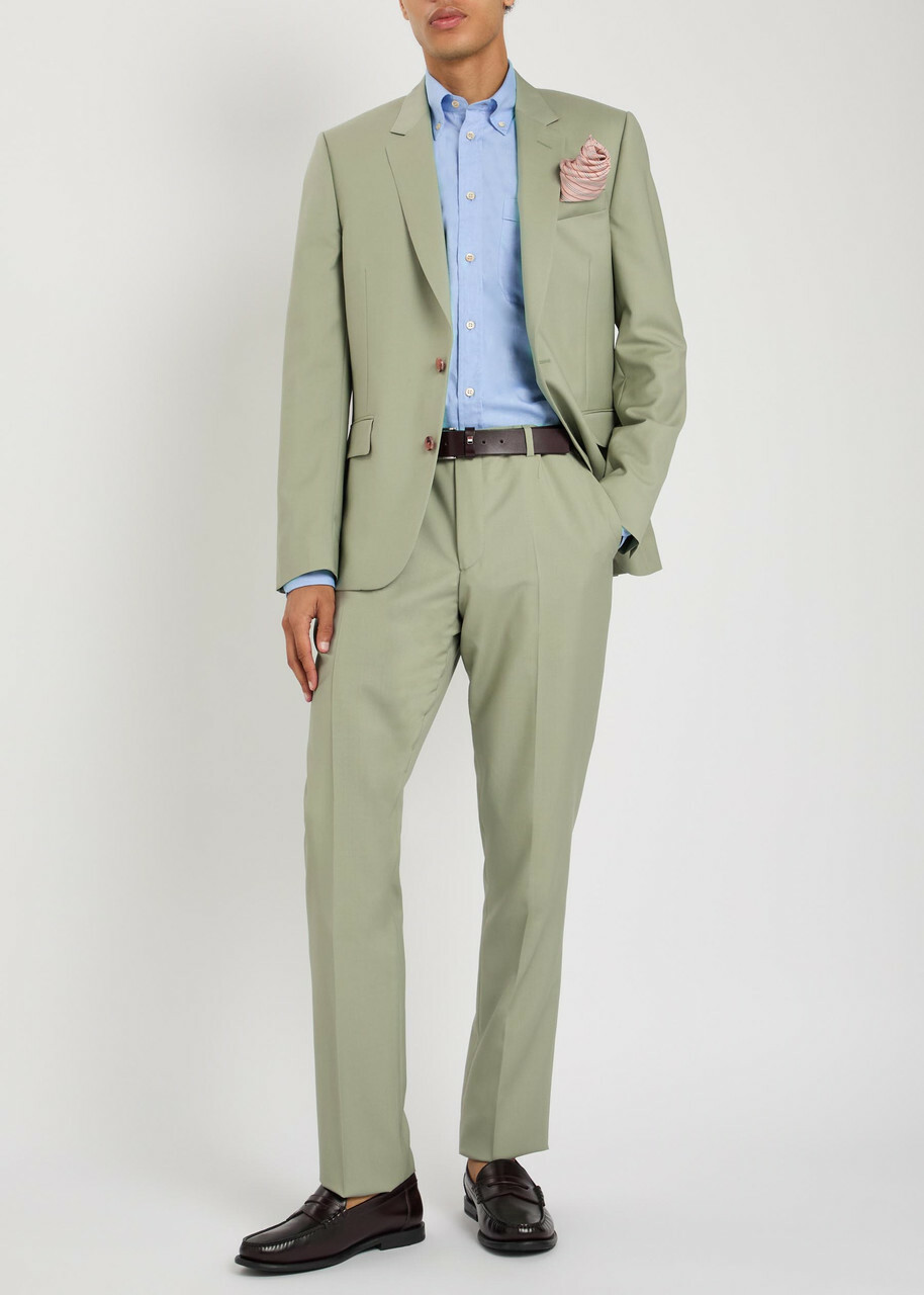 Paul Smith Wool and Mohair-blend Suit Green