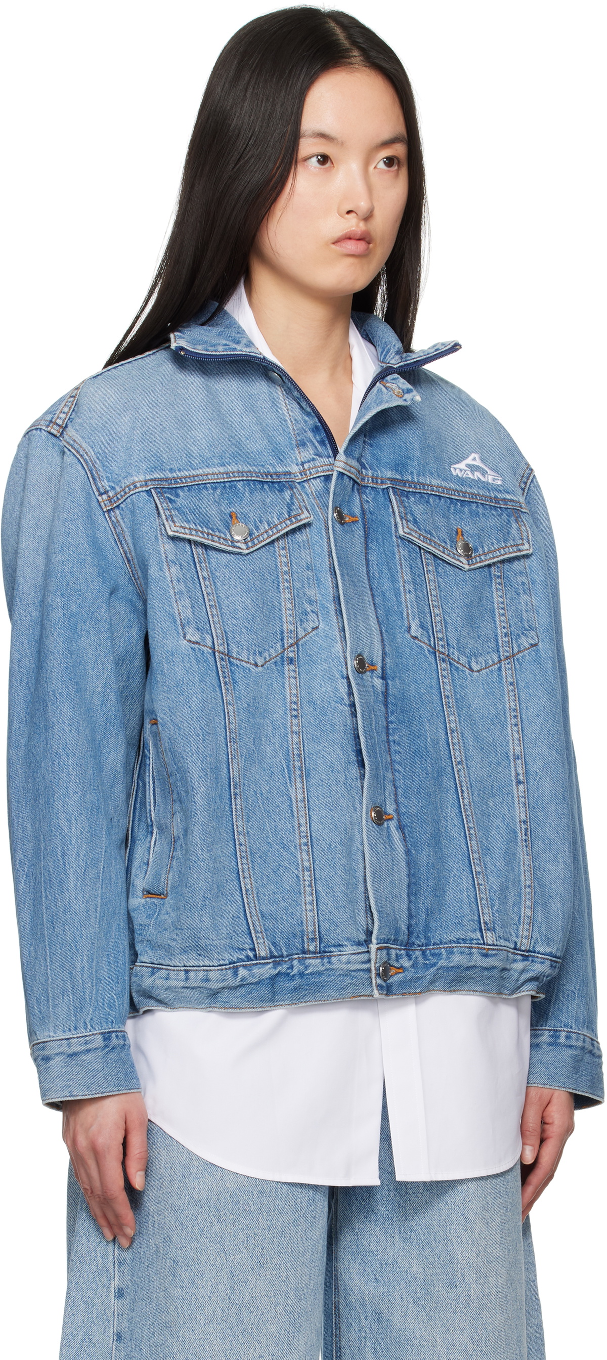 Alexander Wang Blue Regen Lightweight Denim Jacket