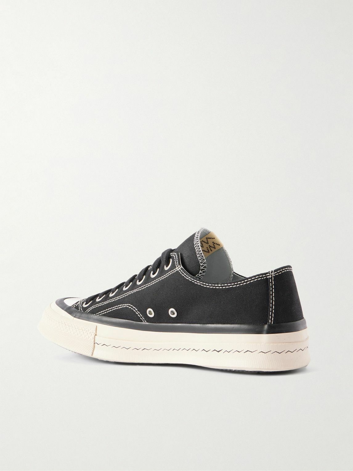 Visvim - Skagway Lo Leather-Trimmed Canvas Sneakers - Black Visvim