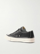 Visvim - Skagway Lo Leather-Trimmed Canvas Sneakers - Black