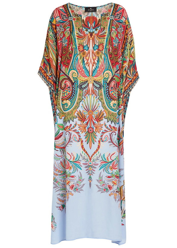 Photo: Etro Printed Crepe Midi Beach Dress Multicoloured