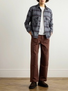 MILES LEON - Garden Straight-Leg Cotton-Canvas Trousers - Brown
