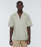 Lardini - Striped camp-collar cotton shirt
