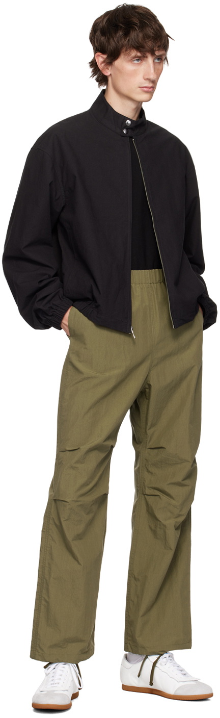 John Elliott Black Cotton Harrington Jacket