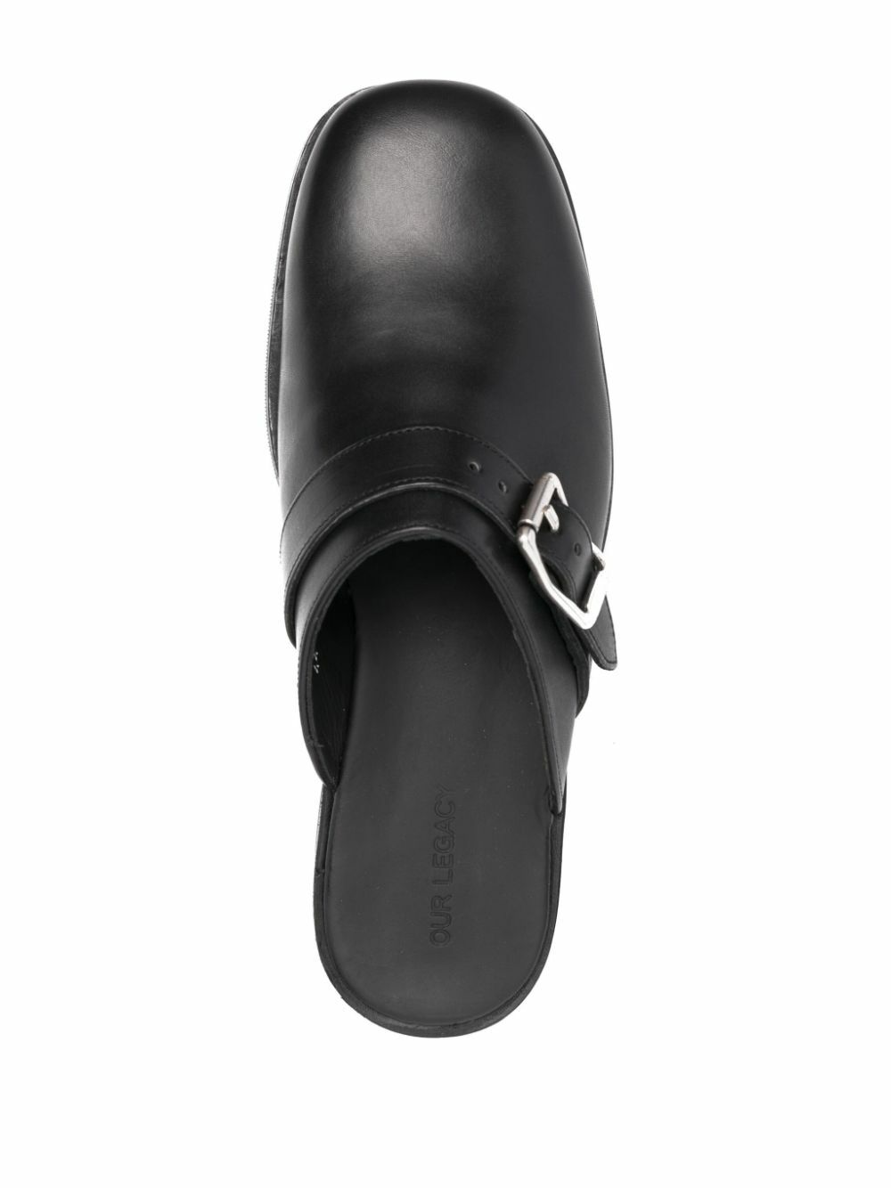 OUR LEGACY Black Camion Leather Mules