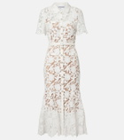 Self-Portrait Belted lace shirt dress