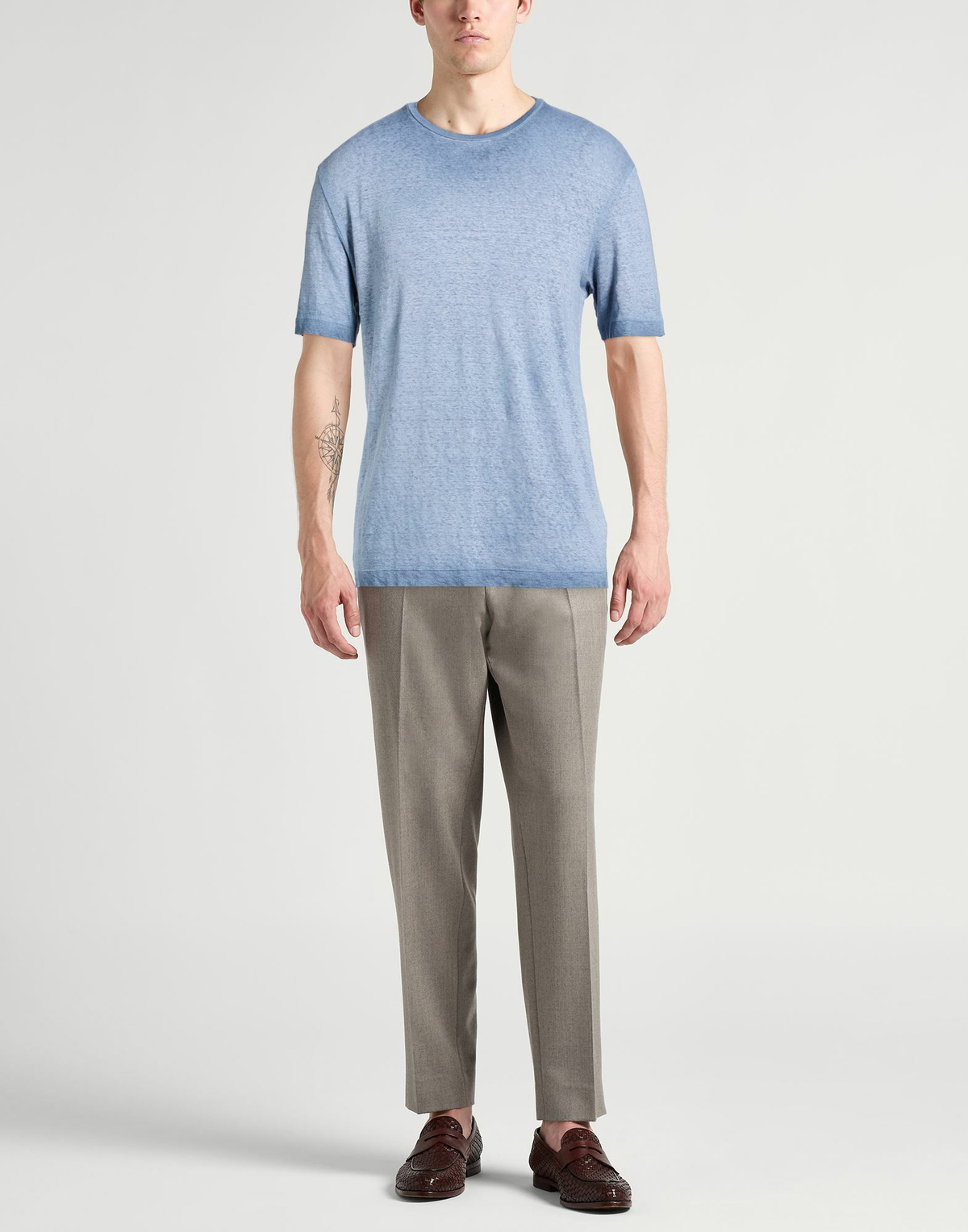 Roberto Collina Mens T-shirt Slate in Blue
