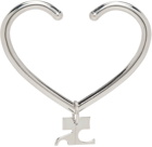 Courrèges Silver Heart Logo Ear Cuff