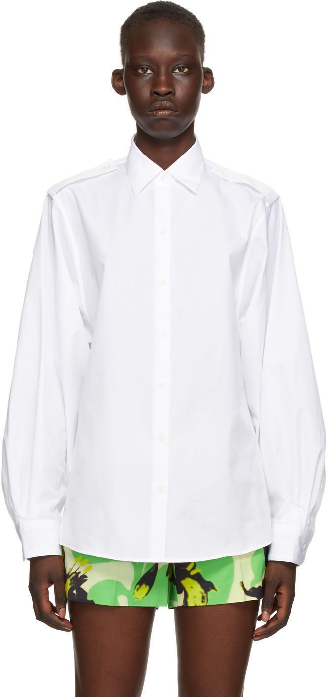 Dries Van Noten White Poplin Shirt