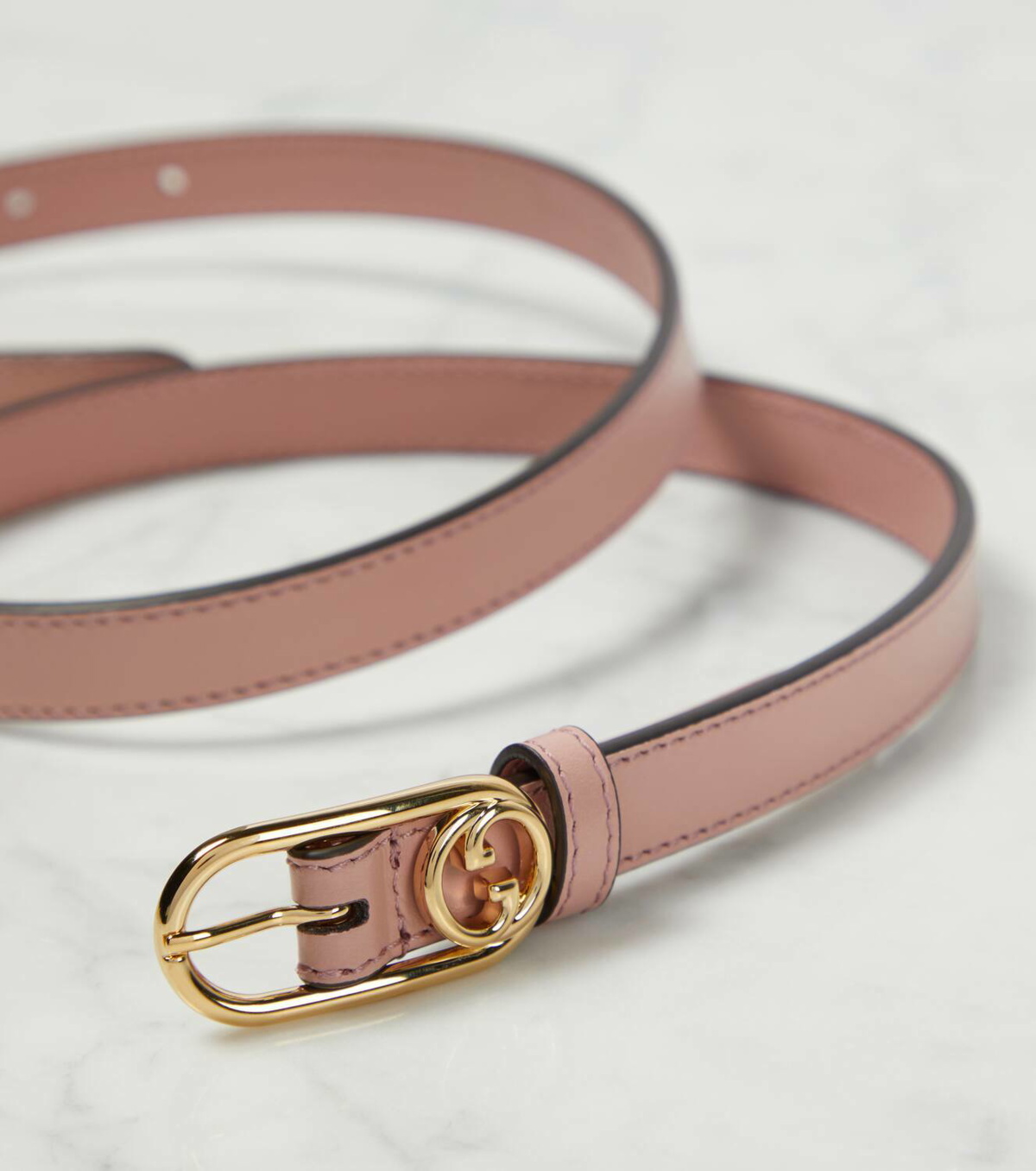 Gucci Interlocking G slim leather belt Gucci