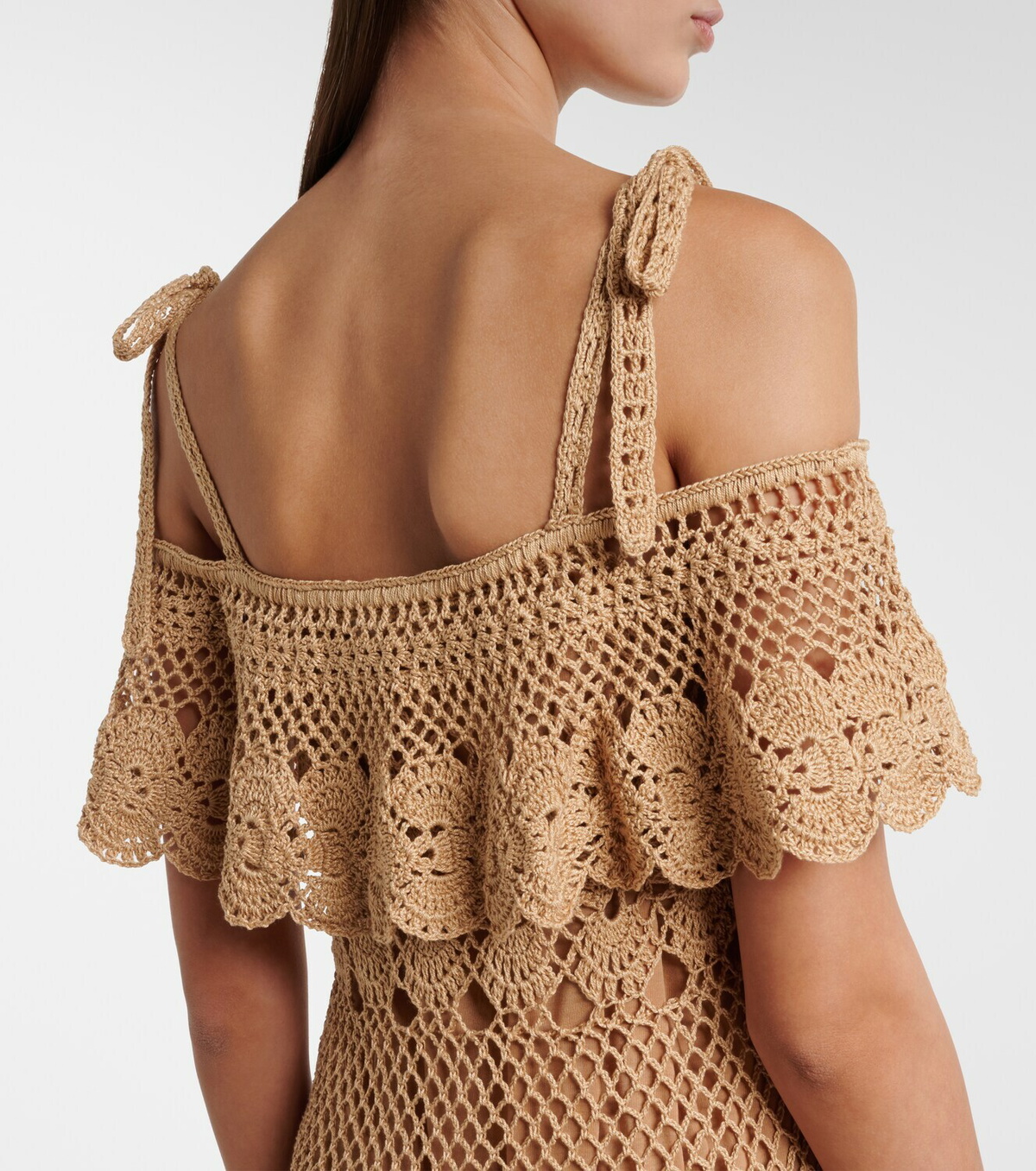 Anna Kosturova Marianne crochet cotton maxi dress
