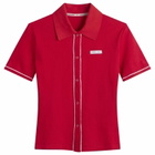 Marine Serre Women's Cute 70'S Polo T-Shirt in Red