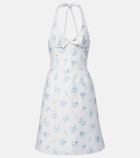 Shushu/Tong Floral halterneck cotton minidress