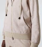 Brioni Cotton-blend jersey hoodie