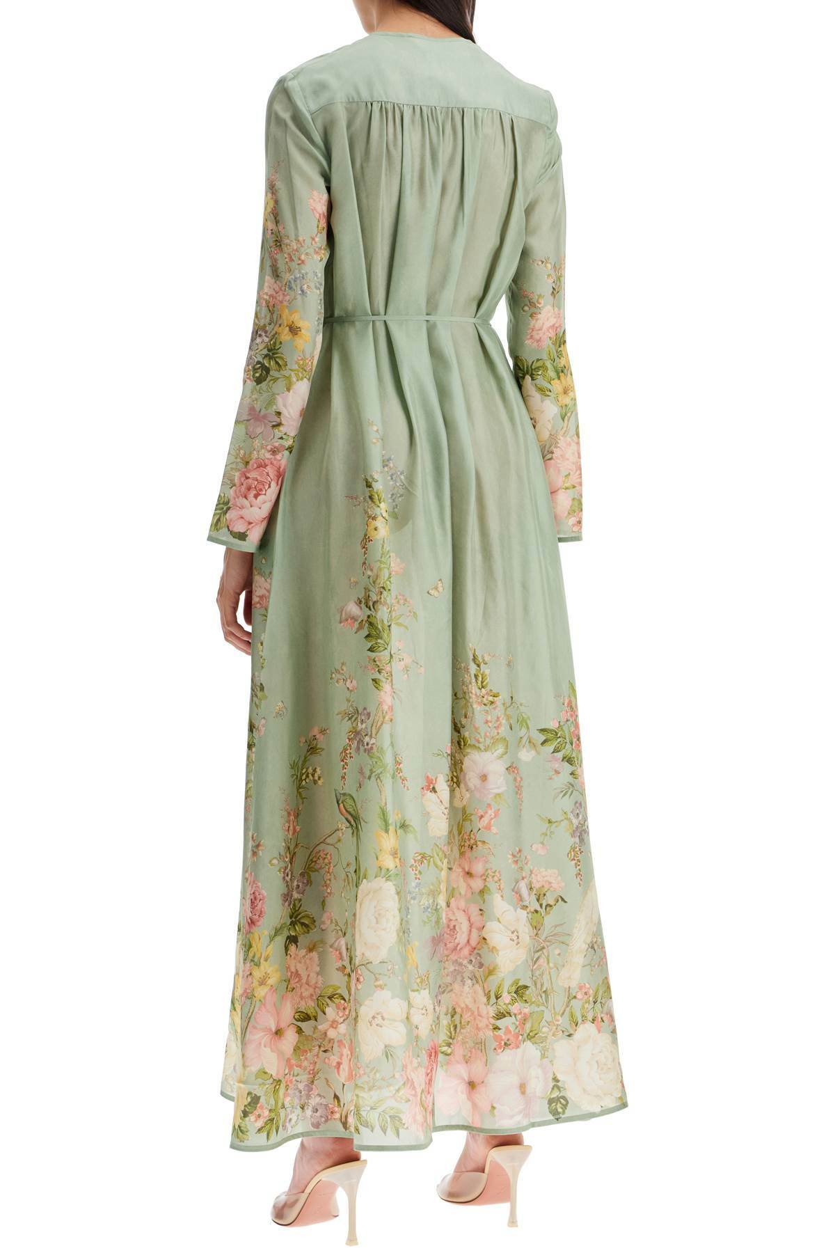 zimmermann sage green dress sunray pleat midi dress main image 1