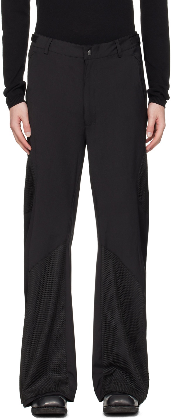 Photo: CMMAWEAR Black Zip Panel Trousers