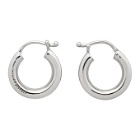 Versace Silver Small Greca Hoop Earrings