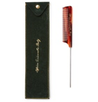 Buly 1803 - Horn-Effect Acetate Tail Comb - Red