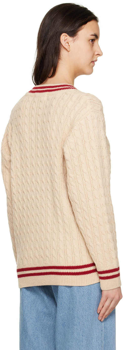 BAPE Beige College Sweater