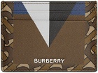 Burberry Brown & Black TB Sandon Card Holder