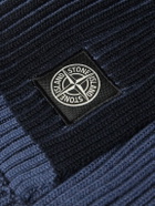 Stone Island - Two-Tone Logo-Appliquéd Ribbed Wool Scarf