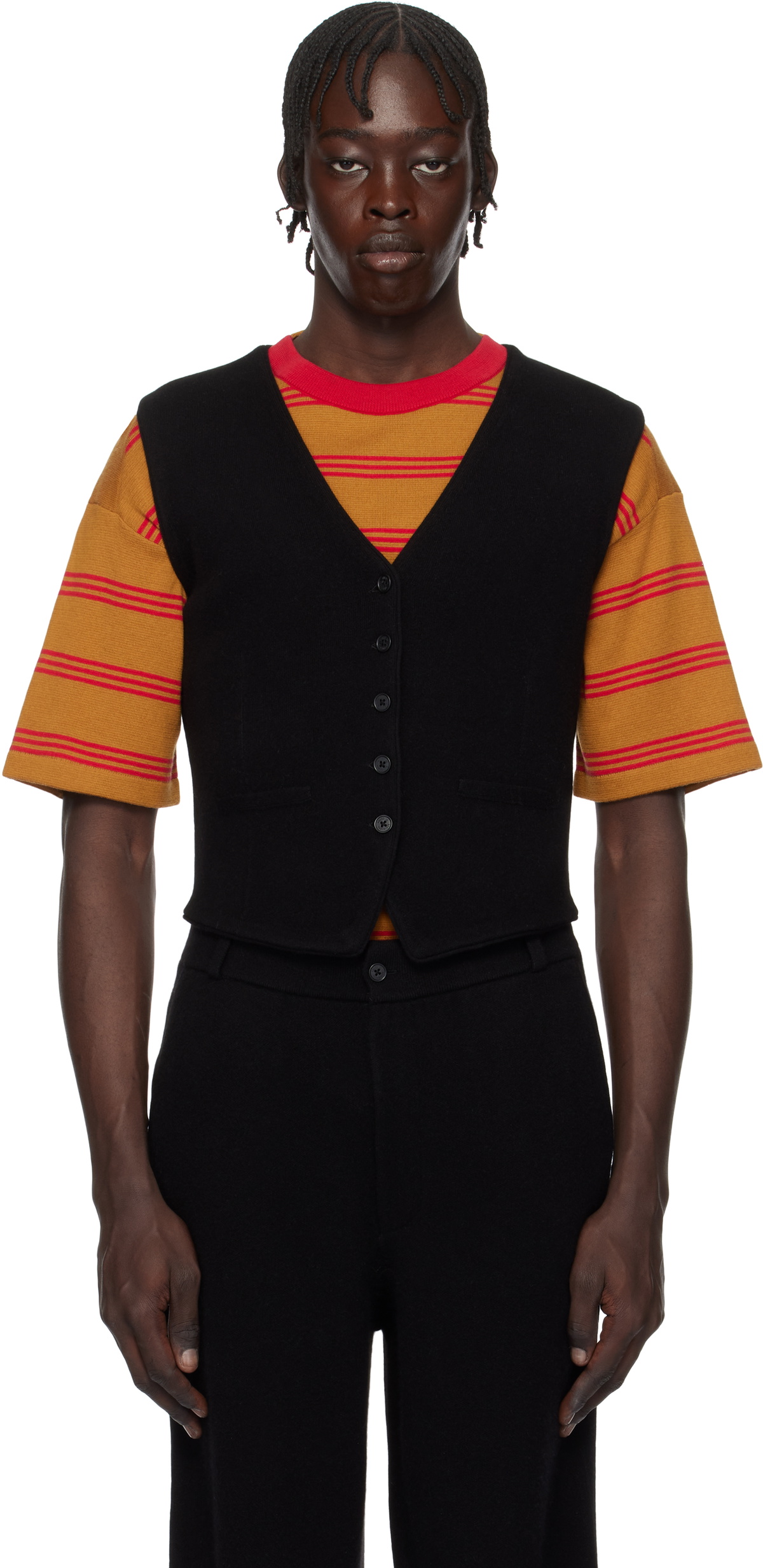 Guest in Residence Black Tailored Vest