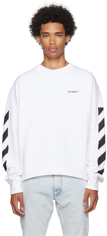 Photo: Off-White White Diag Sweatshirt