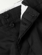 The Row - Lerio Straight-Leg Cotton-Poplin Suit Trousers - Black