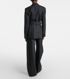 Loewe Checked belt wool barrel-leg pants
