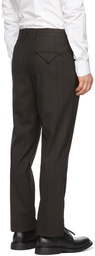 Bottega Veneta Brown Herringbone Stripe Trousers