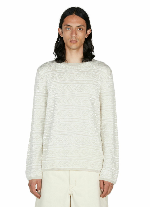 Photo: Comme des Garçons SHIRT - Jacquard Sweater in Cream