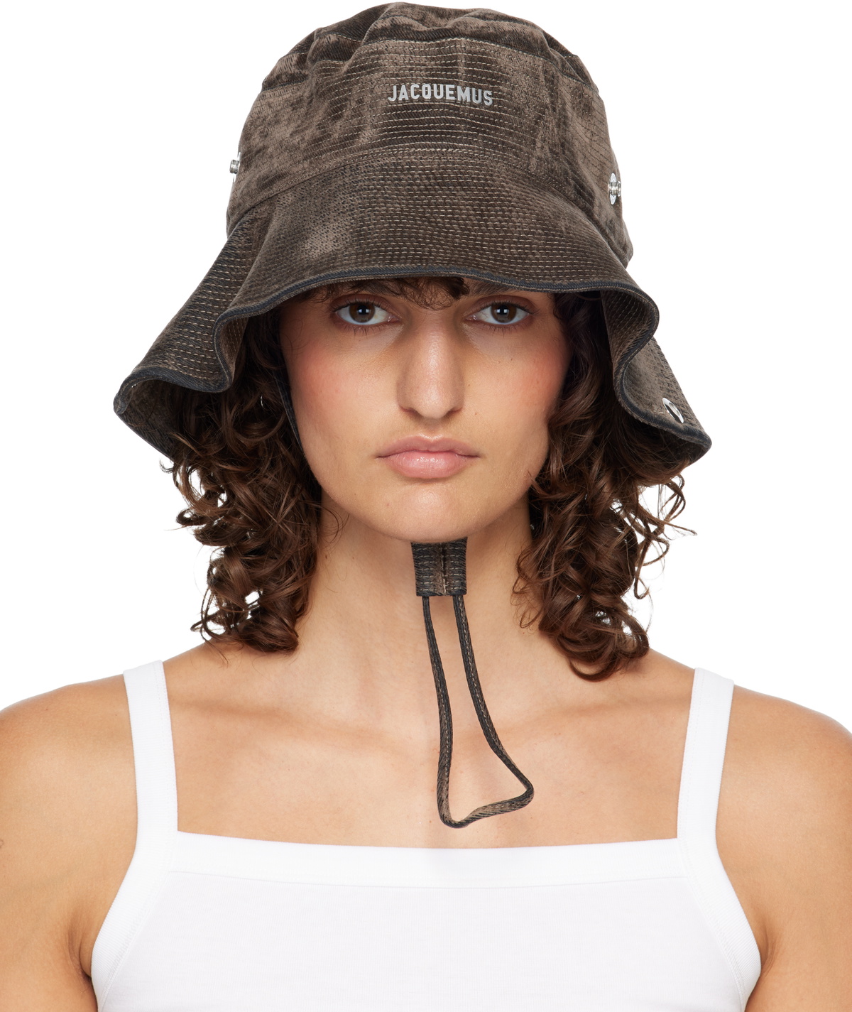 JACQUEMUS Khaki 'The de-Nîmes denim' Bucket Hat