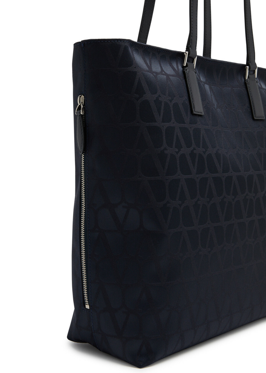 Valentino Toile Iconographe Logo Satin Tote - Blue - One Size