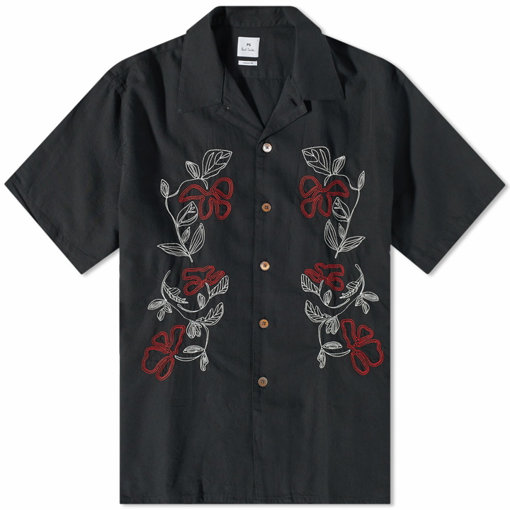 Photo: Paul Smith Men's Embroidered Vacation Shirt in Black