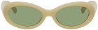 Dries Van Noten Yellow Linda Farrow Edition Oval Sunglasses