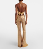 Roberto Cavalli Snake-print halterneck jumpsuit