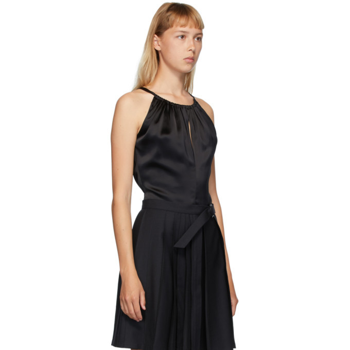 Situationist Black Silk Tank Top